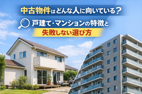 中古物件はどんな人に向いている?戸建て・マンションの特徴と失敗しない選び方
