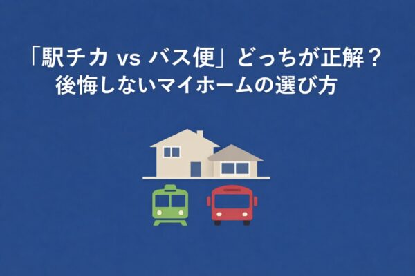 「駅チカ vs バス便」どっちが正解?後悔しないマイホームの選び方